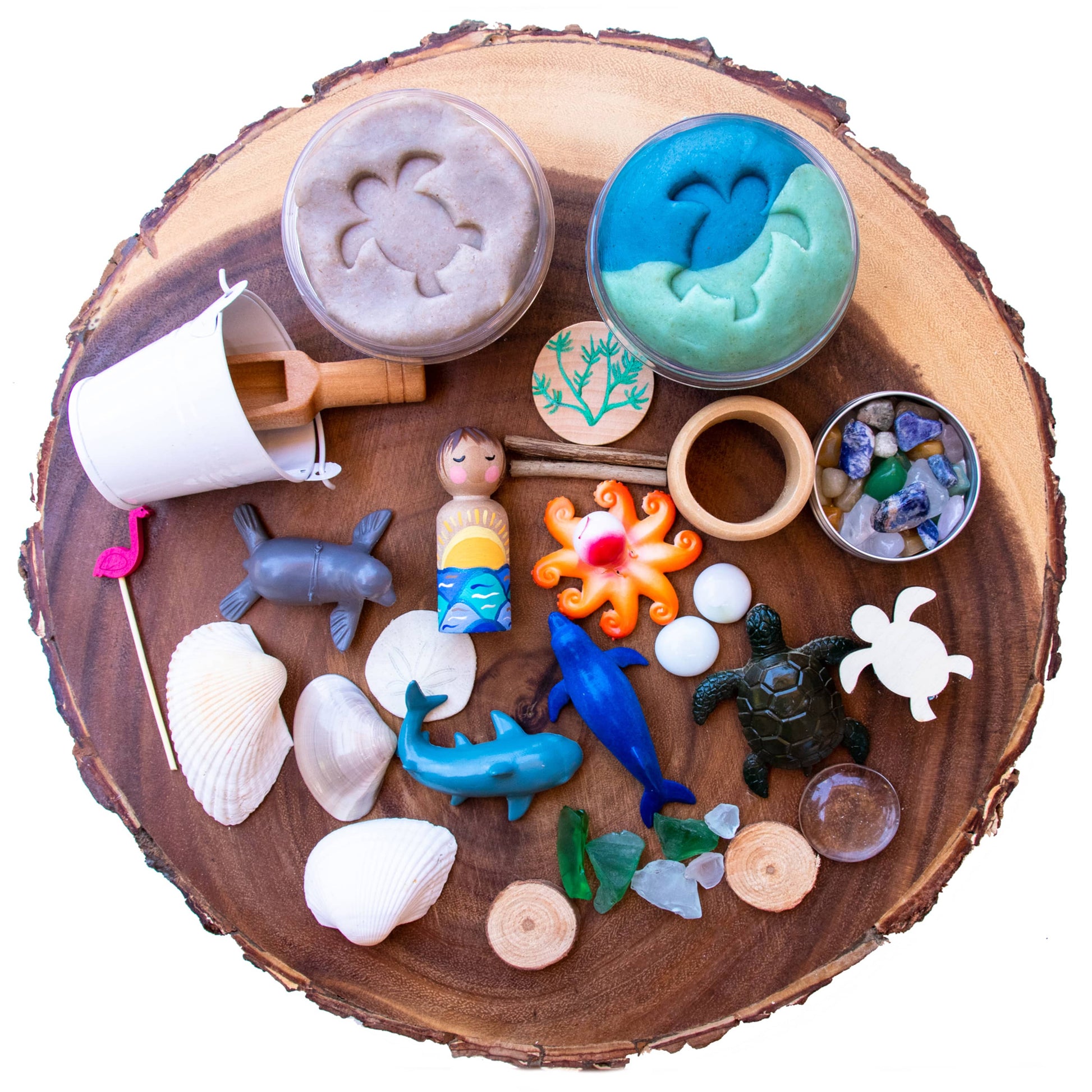 Ocean Sensory Bin, Open Ended Toys, Ocean Sensory Kit, Ocean Play Dough Kit, under the sea, sensory bin, play dough kits, loose parts play kit, busy box, kids activity kit, sensory bins, sensory kits, Montessori toy, sensory toys, fidget toys, fidget toy 