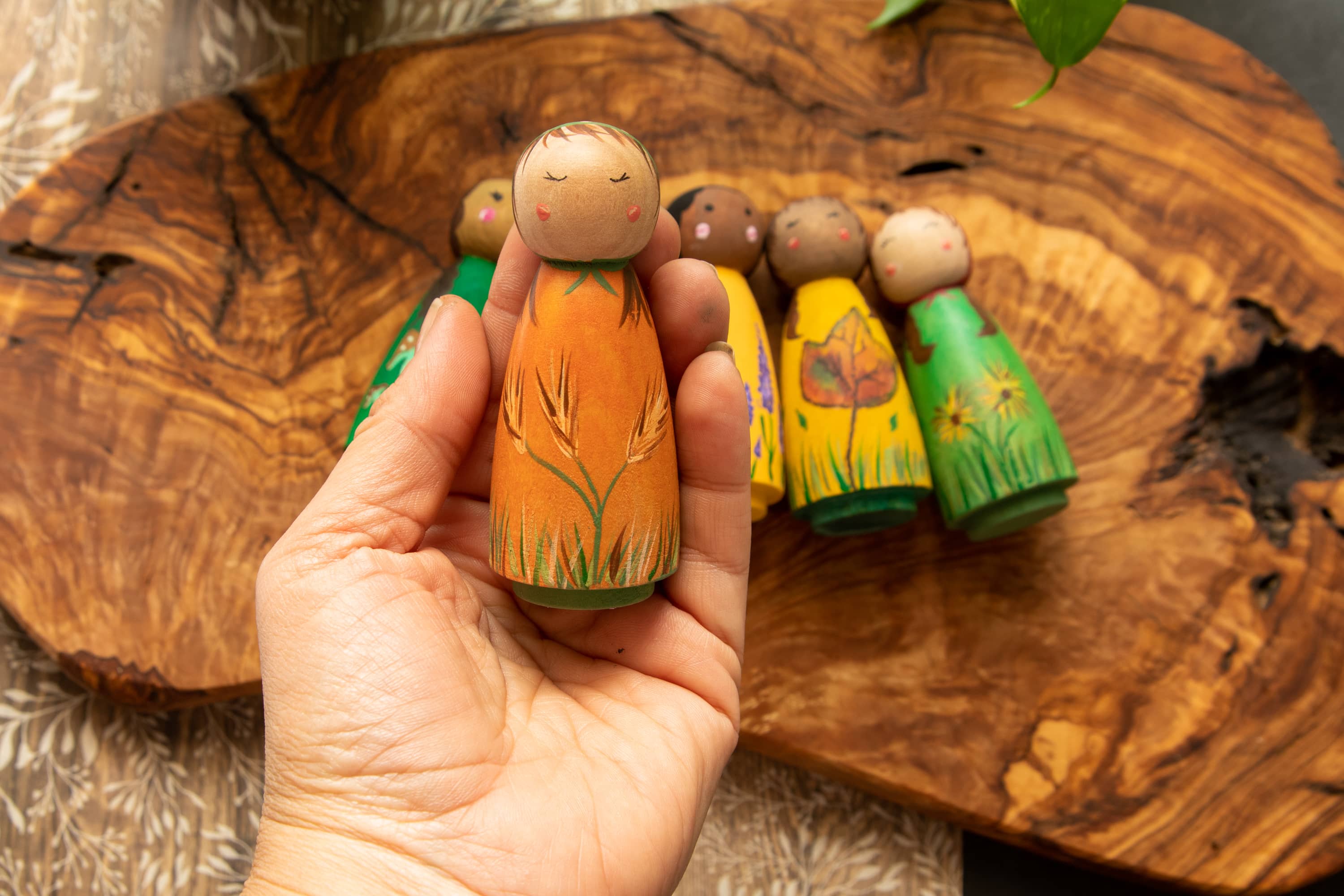 Waldorf inspired cheap peg dolls